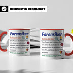 Forensiker Tasse mit lustiger Definition, Geschenk für Krimi – Rot [farbe:rot]