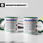 Forensiker Tasse mit lustiger Definition, Geschenk für Krimi – Grün [farbe:grün]