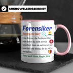 Forensiker Tasse mit lustiger Definition, Geschenk für Krimi – Rosa [farbe:rosa]