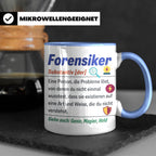 Forensiker Tasse mit lustiger Definition, Geschenk für Krimi – Blau [farbe:blau]