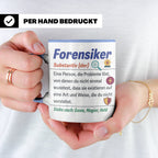 Forensiker Tasse mit lustiger Definition, Geschenk für Krimi – Blau [farbe:blau]