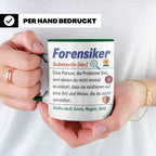 Forensiker Tasse mit lustiger Definition, Geschenk für Krimi – Grün [farbe:grün]