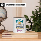 PKA Tasse Superheldin Geschenk für Pharmazeutisch-kaufmännis – Schwarz [farbe:schwarz]