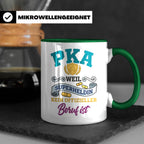 PKA Tasse Superheldin Geschenk für Pharmazeutisch-kaufmännis – Grün [farbe:grün]