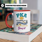 PKA Tasse Superheldin Geschenk für Pharmazeutisch-kaufmännis – Rot [farbe:rot]