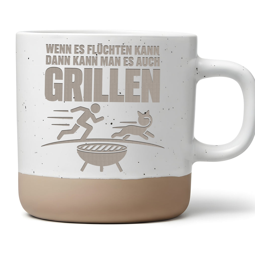 Grill Tasse Wenn es flüchten kann - Lustiges Geschenk für Männer Papa  – Bild 1