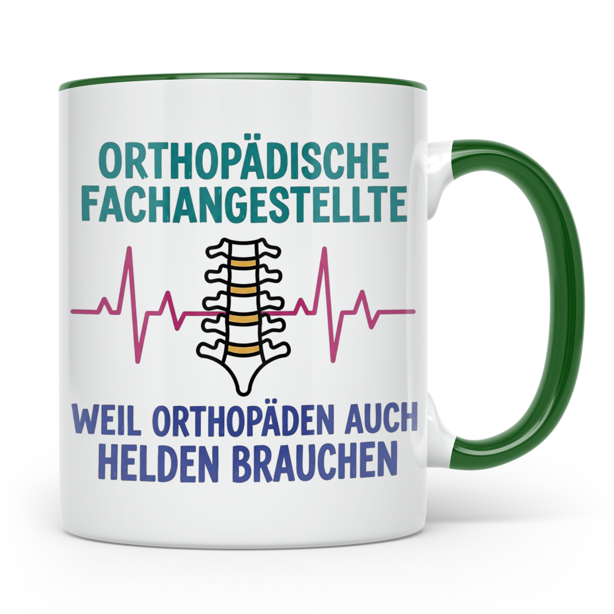 Orthopädische Fachangestellte Tasse mit Spruch | Geschenk fü – Grün [farbe:grün]