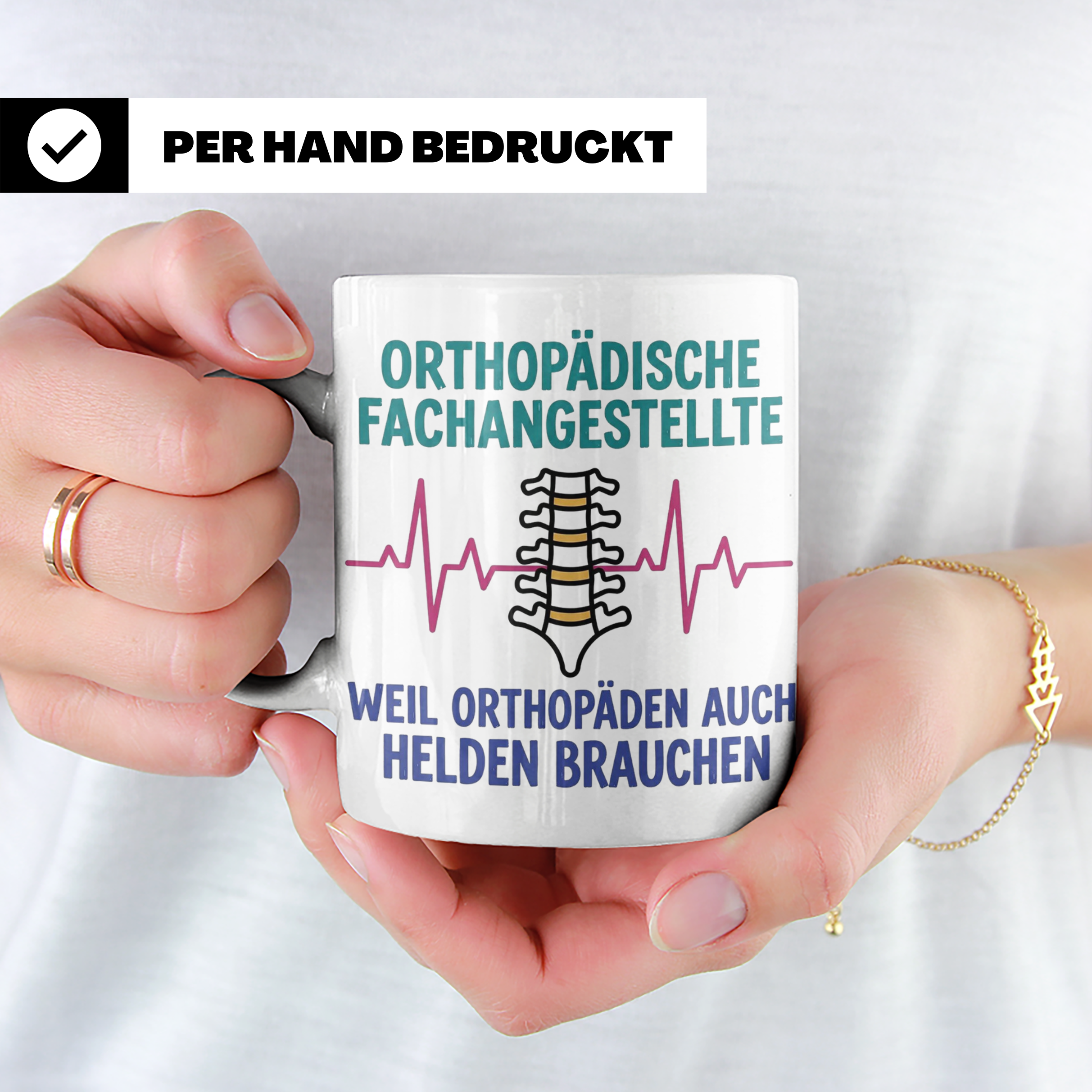 Orthopädische Fachangestellte Tasse mit Spruch | Geschenk fü – Weiß [farbe:weiß]