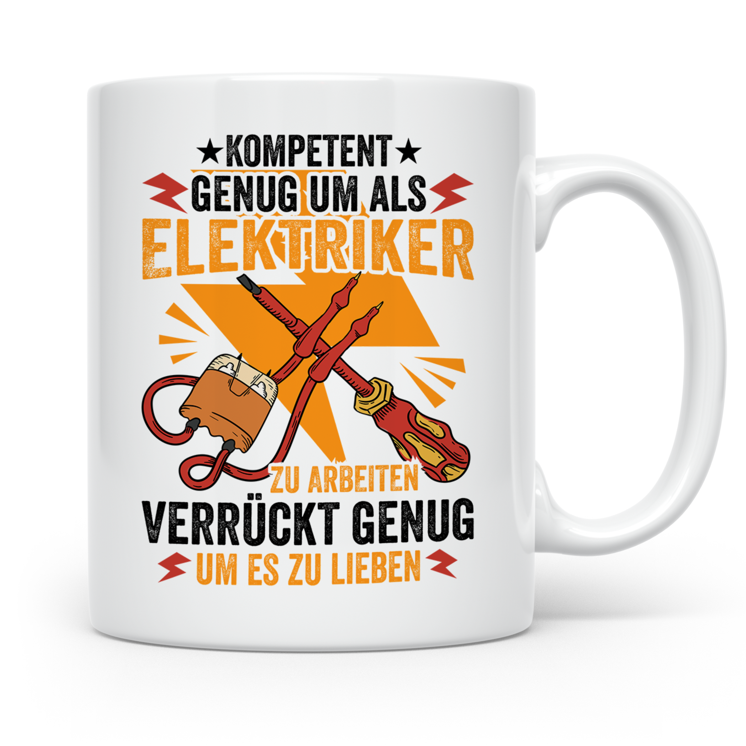 Elektriker Tasse - Weil ich es liebe! - Strom, Spannung, Ber – Weiß [farbe:weiß]