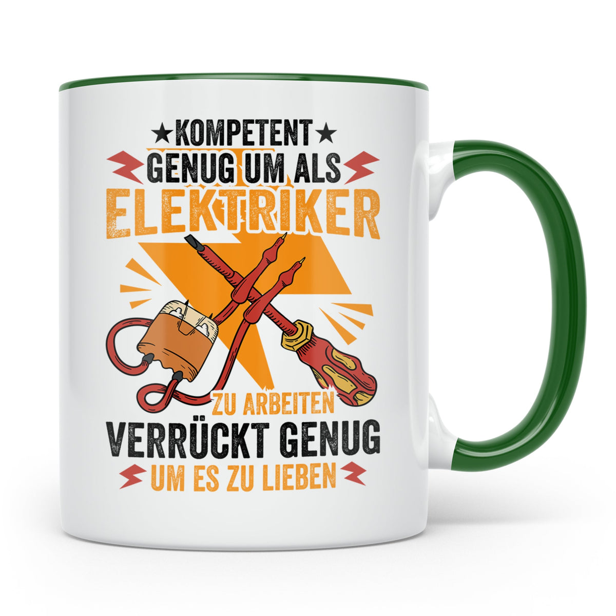Elektriker Tasse - Weil ich es liebe! - Strom, Spannung, Ber – Grün [farbe:grün]
