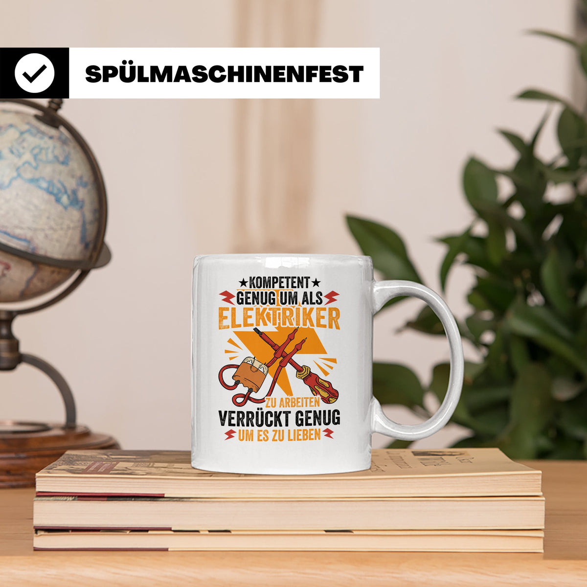 Elektriker Tasse - Weil ich es liebe! - Strom, Spannung, Ber – Weiß [farbe:weiß]