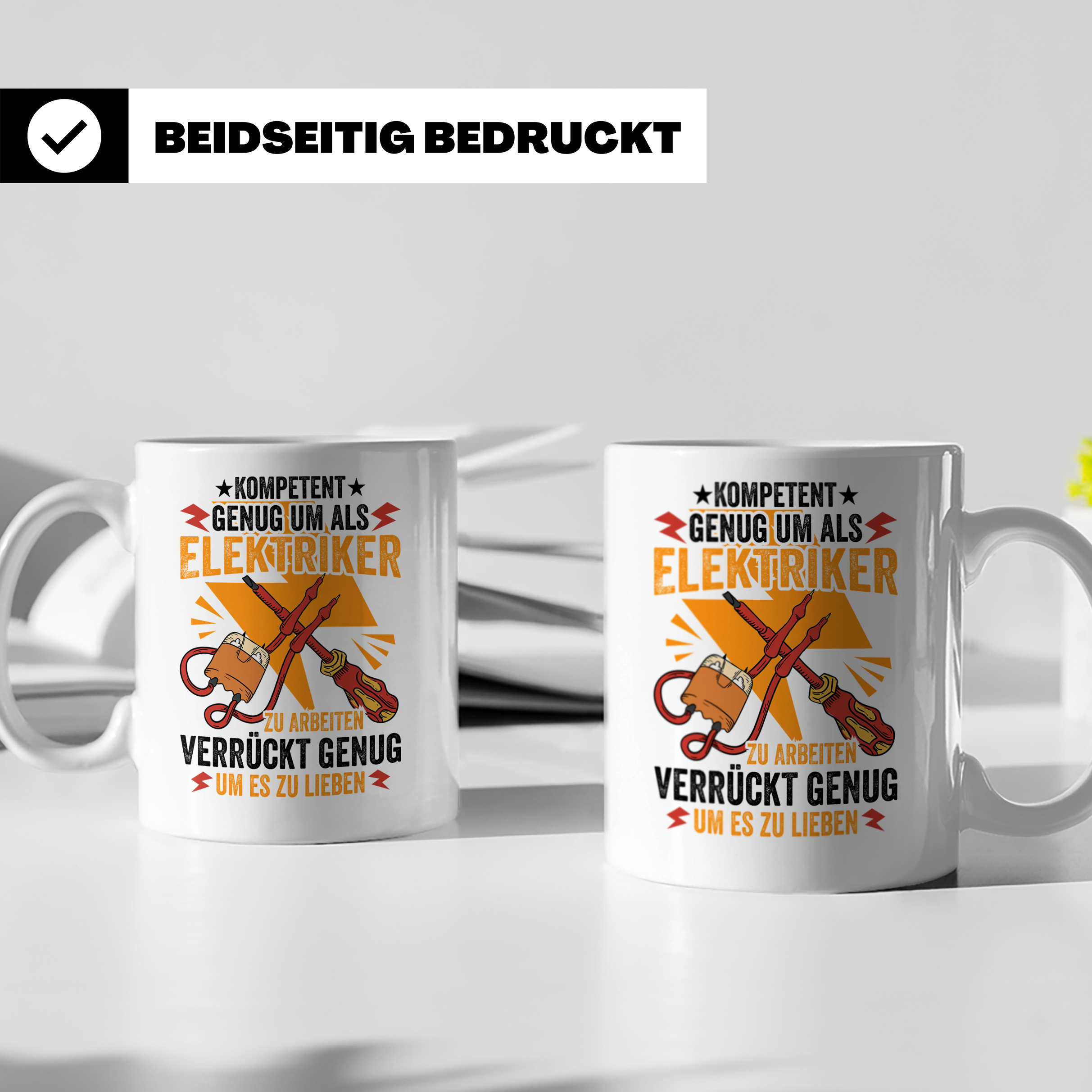 Elektriker Tasse - Weil ich es liebe! - Strom, Spannung, Ber – Weiß [farbe:weiß]