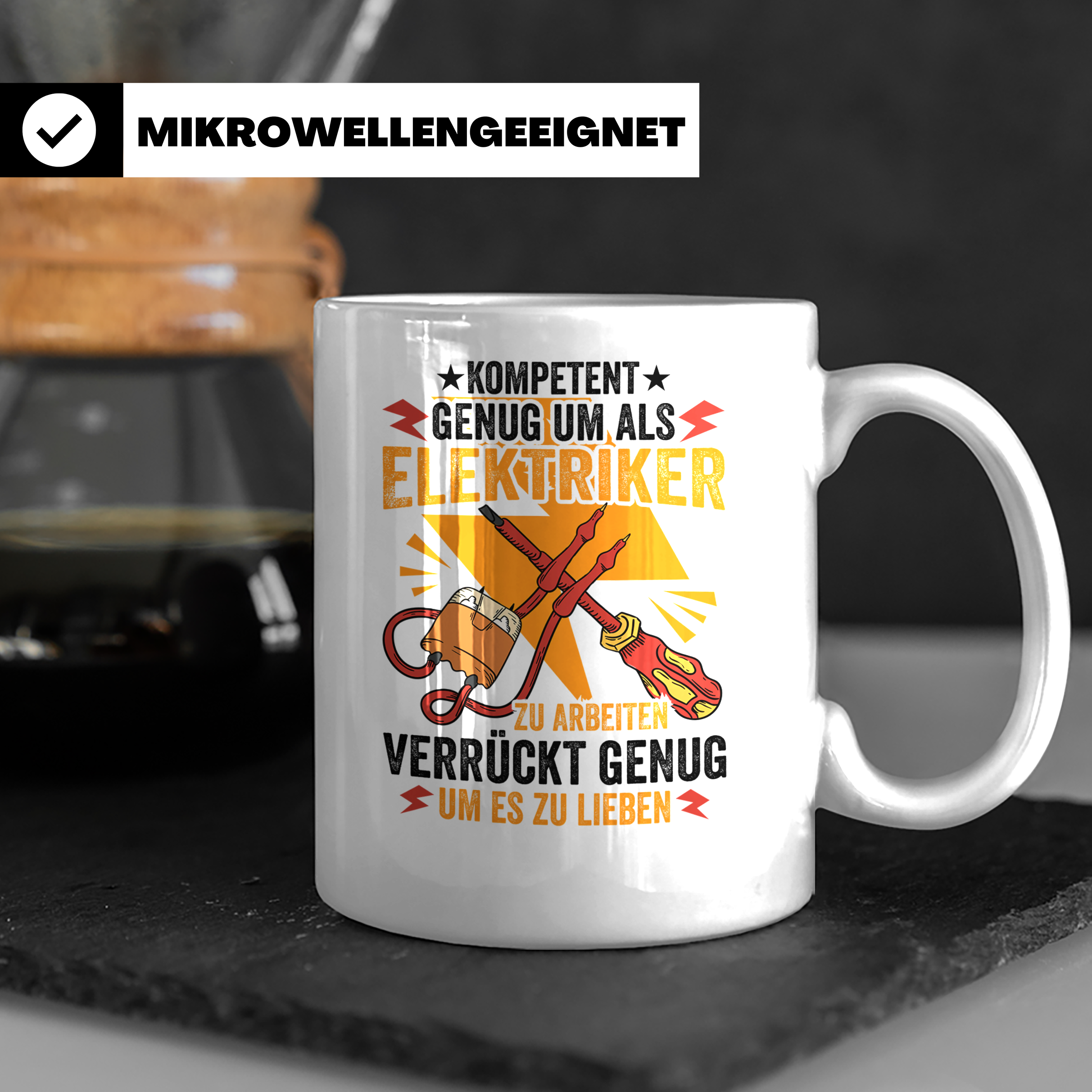 Elektriker Tasse - Weil ich es liebe! - Strom, Spannung, Ber – Weiß [farbe:weiß]