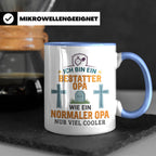 Bestatter Opa Tasse mit Spruch 'Viel Cooler' Geschenk für Gr – Blau [farbe:blau]