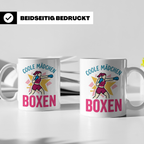 Boxerin Tasse mit Spruch 'Coole Mädchen boxen' Geschenk für  – Weiß [farbe:weiß]
