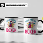 Boxerin Tasse mit Spruch 'Coole Mädchen boxen' Geschenk für  – Schwarz [farbe:schwarz]