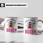 Boxerin Tasse mit Spruch 'Coole Mädchen boxen' Geschenk für  – Rosa [farbe:rosa]