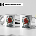 Boxer Tasse Aus dem Weg ich muss zum Training, Geschenk für  – Weiß [farbe:weiß]