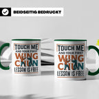 Wing Chun Tasse mit Spruch 'First Lesson is Free' Kampfsport – Grün [farbe:grün]