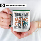 Wing Chun Tasse mit Spruch 'First Lesson is Free' Kampfsport – Grün [farbe:grün]