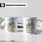 Fahrrad Tasse mit Spruch Geheime Waffe gegen teuren Sprit |  – Weiß [farbe:weiß]