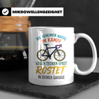 Fahrrad Tasse mit Spruch Geheime Waffe gegen teuren Sprit |  – Weiß [farbe:weiß]