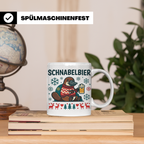 Schnabelbier Tasse mit Schnabeltier im Ugly Sweater, lustige – Weiß [farbe:weiß]