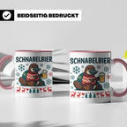 Schnabelbier Tasse mit Schnabeltier im Ugly Sweater, lustige – Rosa [farbe:rosa]