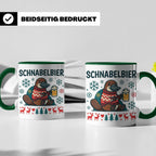 Schnabelbier Tasse mit Schnabeltier im Ugly Sweater, lustige – Grün [farbe:grün]