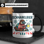 Schnabelbier Tasse mit Schnabeltier im Ugly Sweater, lustige – Schwarz [farbe:schwarz]