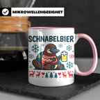 Schnabelbier Tasse mit Schnabeltier im Ugly Sweater, lustige – Rosa [farbe:rosa]
