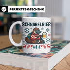 Schnabelbier Tasse mit Schnabeltier im Ugly Sweater, lustige – Weiß [farbe:weiß]