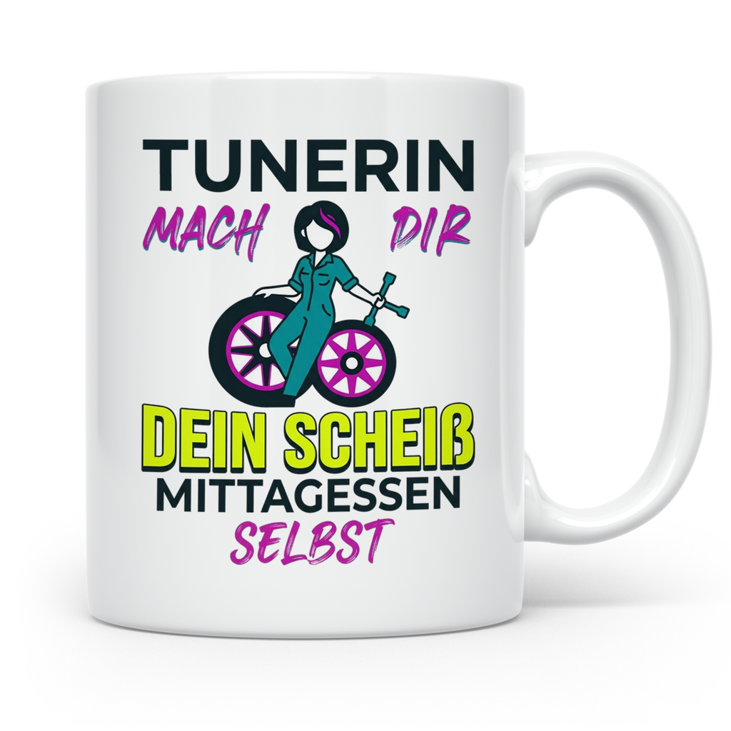 Tunerin Tasse mit Spruch Schrauberin Geschenk für Frauen Aut – Weiß [farbe:weiß]