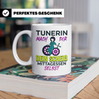 Tunerin Tasse mit Spruch Schrauberin Geschenk für Frauen Aut – Weiß [farbe:weiß]