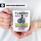 Tunerin Tasse mit Spruch Schrauberin Geschenk für Frauen Aut – Weiß [farbe:weiß]