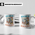 Handwerker Tasse Ich bin in meinem Büro lustig, Geschenk für – Weiß [farbe:weiß]