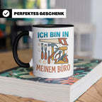 Handwerker Tasse Ich bin in meinem Büro lustig, Geschenk für – Schwarz [farbe:schwarz]