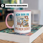 Handwerker Tasse Ich bin in meinem Büro lustig, Geschenk für – Rosa [farbe:rosa]