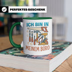 Handwerker Tasse Ich bin in meinem Büro lustig, Geschenk für – Grün [farbe:grün]