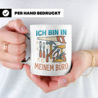 Handwerker Tasse Ich bin in meinem Büro lustig, Geschenk für – Weiß [farbe:weiß]