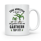 Mais Wachstum Kaffeetasse - Landwirtschaft, Bauernhof, Pflan – Weiß [farbe:weiß]