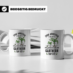 Mais Wachstum Kaffeetasse - Landwirtschaft, Bauernhof, Pflan – Weiß [farbe:weiß]