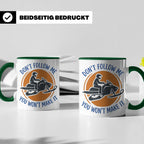 Motorschlitten Tasse Don't Follow Me Spruch, lustiges Schnee – Grün [farbe:grün]