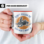 Motorschlitten Tasse Don't Follow Me Spruch, lustiges Schnee – Rot [farbe:rot]