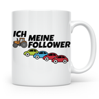 Landwirt Tasse Ich meine Follower lustig, Treckerfahrer Gesc – Weiß [farbe:weiß]