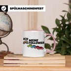 Landwirt Tasse Ich meine Follower lustig, Treckerfahrer Gesc – Rosa [farbe:rosa]
