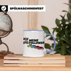 Landwirt Tasse Ich meine Follower lustig, Treckerfahrer Gesc – Blau [farbe:blau]