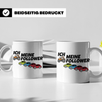 Landwirt Tasse Ich meine Follower lustig, Treckerfahrer Gesc – Weiß [farbe:weiß]