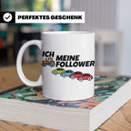 Landwirt Tasse Ich meine Follower lustig, Treckerfahrer Gesc – Weiß [farbe:weiß]
