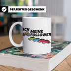 Landwirt Tasse Ich meine Follower lustig, Treckerfahrer Gesc – Weiß [farbe:weiß]